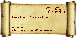 Tandler Szibilla névjegykártya